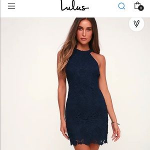 Lulu’s Navy Blue Lace Dress